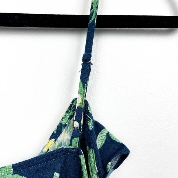 Old Navy Blue & Yellow Floral Tank Top with Ruffled Front - Picture 7 of 10